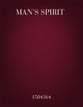 Man's Spirit SATB choral sheet music cover